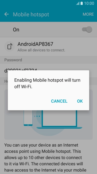 If Wi-Fi is turned on, press OK.