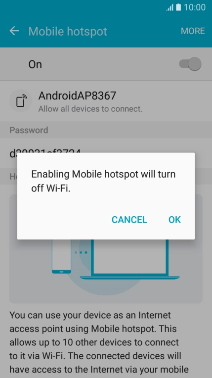 If Wi-Fi is turned on, press OK.
