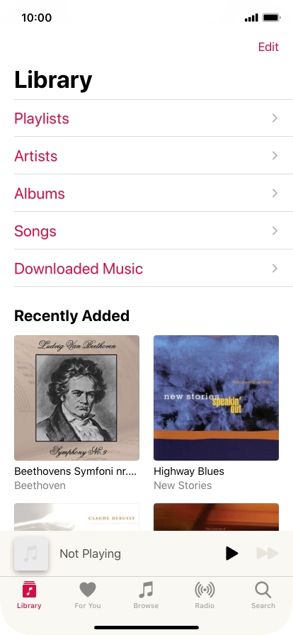 Press Playlists.