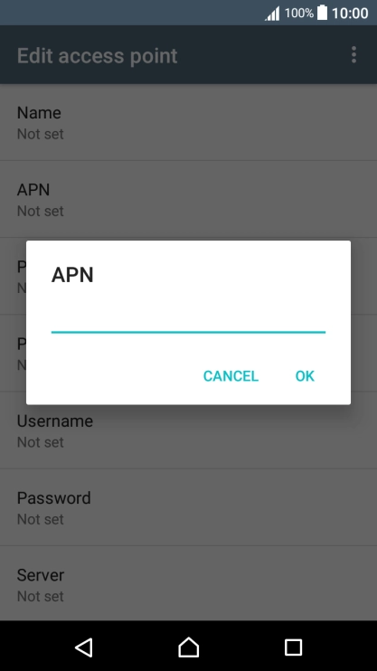 Key in mms.vodafone.net and press OK.