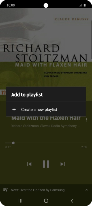 Press Create a new playlist.