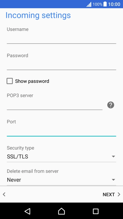 Press the drop down list below 