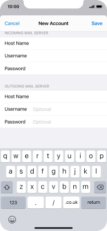 Press Save. Your email account has now been set up. To select more settings for incoming and outgoing server, proceed with the following steps.