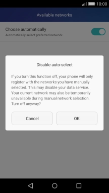 Press OK and your phone will search for networks.