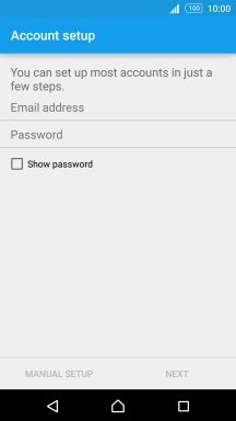 Press Email address and key in your email address.