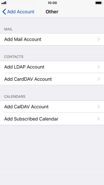 Press Add Mail Account.