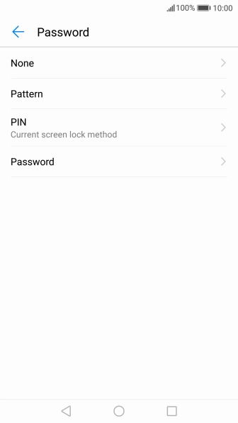 Key in the current phone lock code and press None.