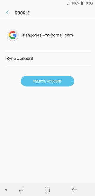 Press Sync account.