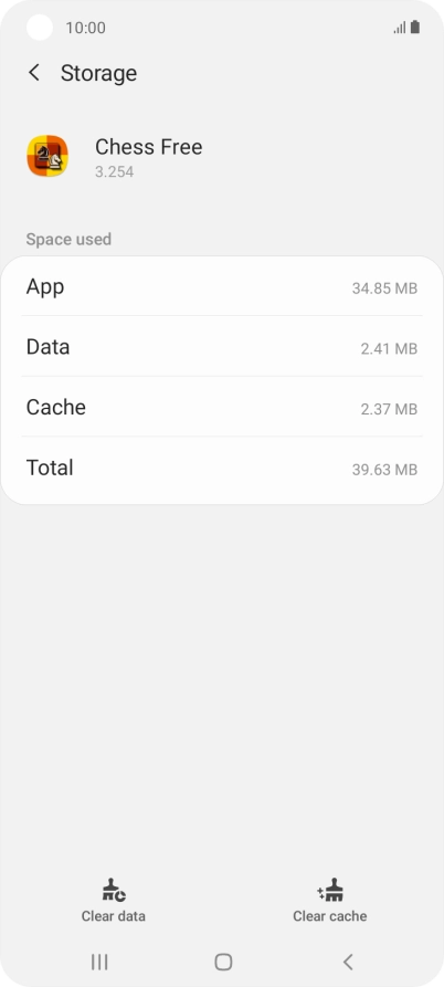 Press Clear cache.