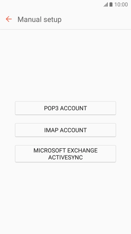 Press POP3 ACCOUNT.