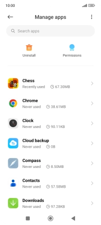 Press the required app.
