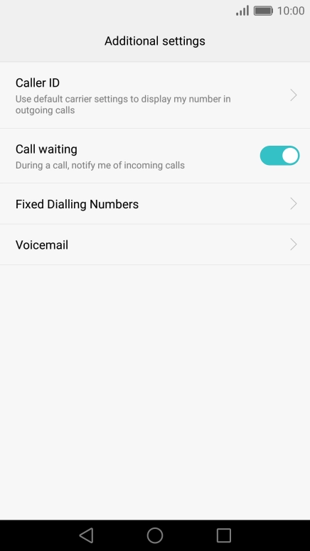 Press Fixed Dialling Numbers.