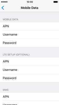 Press APN and key in live.vodafone.com.