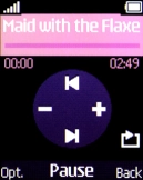 Press Navigation key right to turn up the volume.