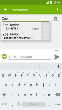 Press the required contact.