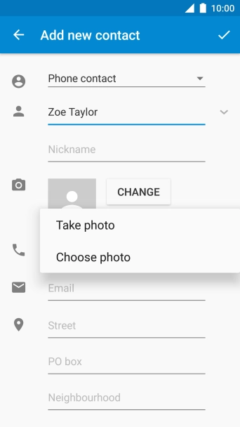 Press Choose photo.