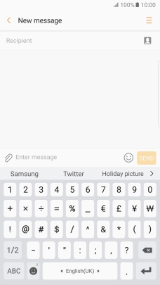 Press the required numbers and symbols.