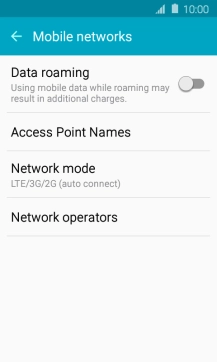 Press Network mode.