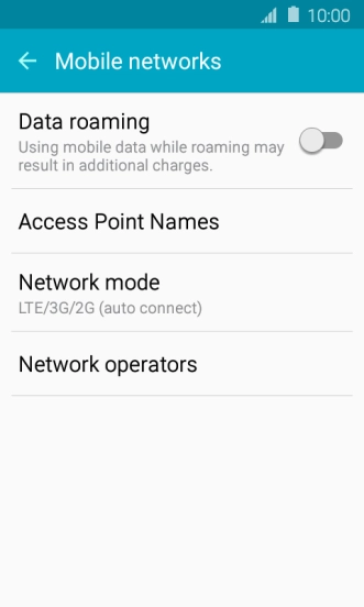 Press Network mode.