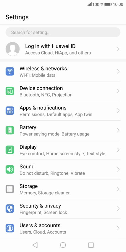 Press Device connection.