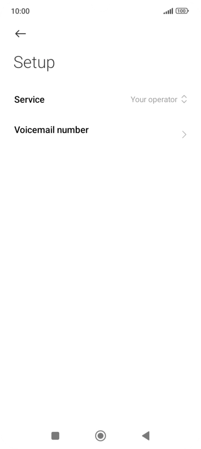 Press Voicemail number.