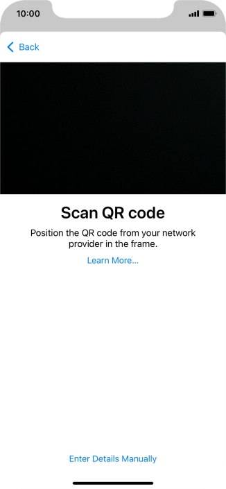 Place the QR code you've received inside the phone camera frame to scan the code.
