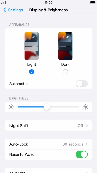 Press Dark.