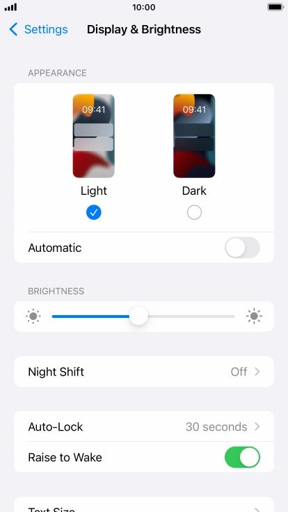 Press Dark.