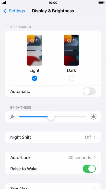 Press Dark.