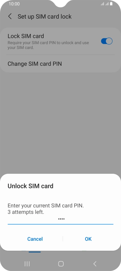 Key in your PIN and press OK.