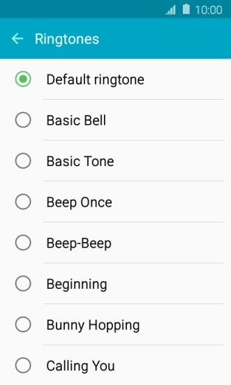 Press the required ring tones to hear them.