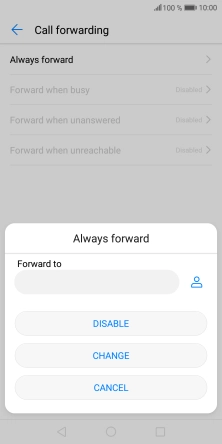 Press DISABLE.