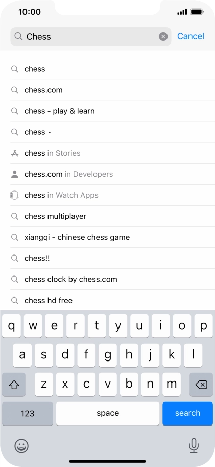 Press search.