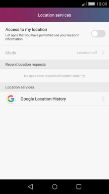 Press Access to my location to turn the function on or off.