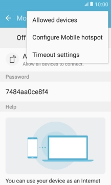 Press Configure Mobile hotspot.