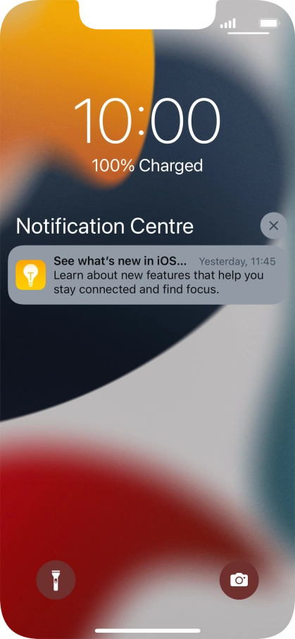 Press the required notification and follow the instructions on the screen to use the selected function.