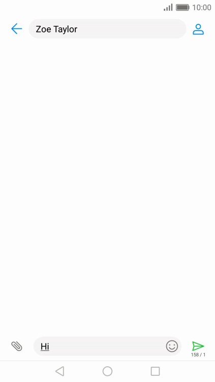 Press the send icon when you've finished your text message.