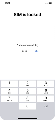 If your SIM is locked, key in your PIN and press OK.