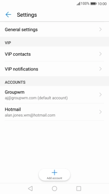 Press the required email account.