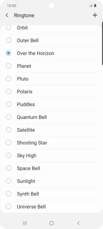 Press the add ring tone icon.