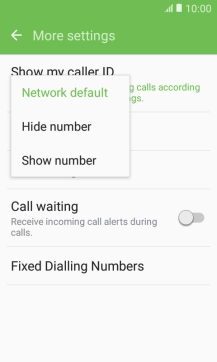 Press Show number to turn on caller identification.
