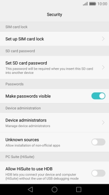 Press Set up SIM card lock.