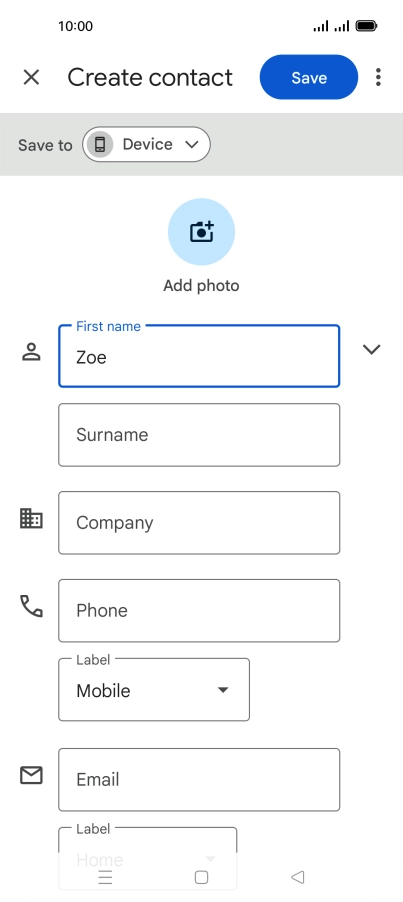 Press Surname and key in the required last name.