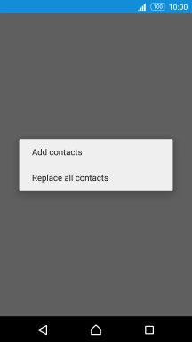 If you want to keep existing contacts saved on your SIM, press Add contacts.