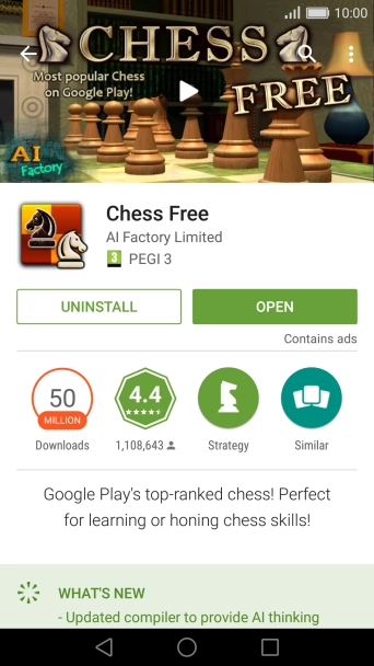 Press UNINSTALL.