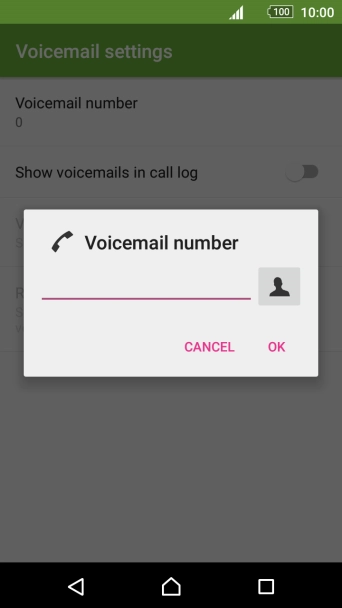 Key in (prefix) 5 (your phone number) and press OK.