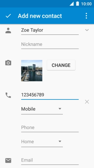 Press the drop down list below the phone number.