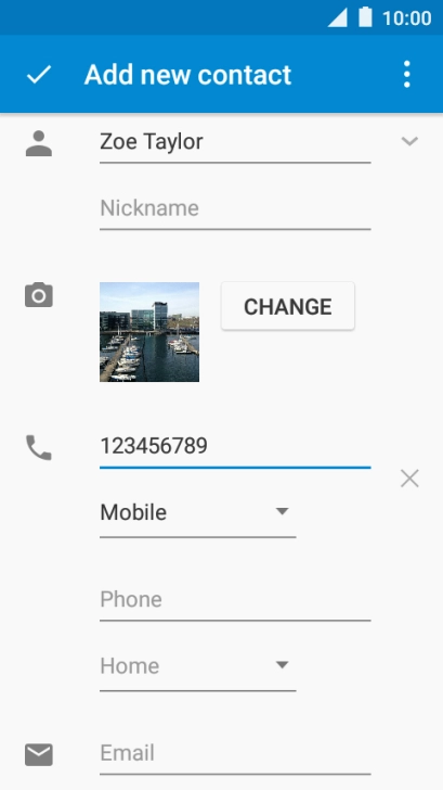 Press the drop down list below the phone number.