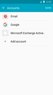 If this screen is displayed, you email account has been recognised and set up automatically. Follow the instructions on the screen to key in more information and finish setting up your phone.