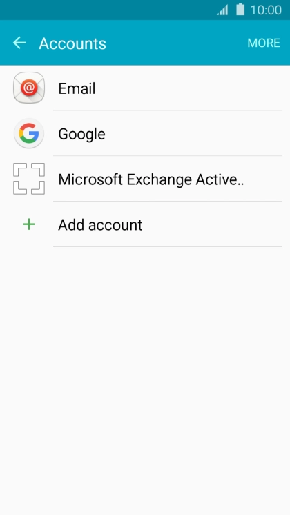 If this screen is displayed, you email account has been recognised and set up automatically. Follow the instructions on the screen to key in more information and finish setting up your phone.